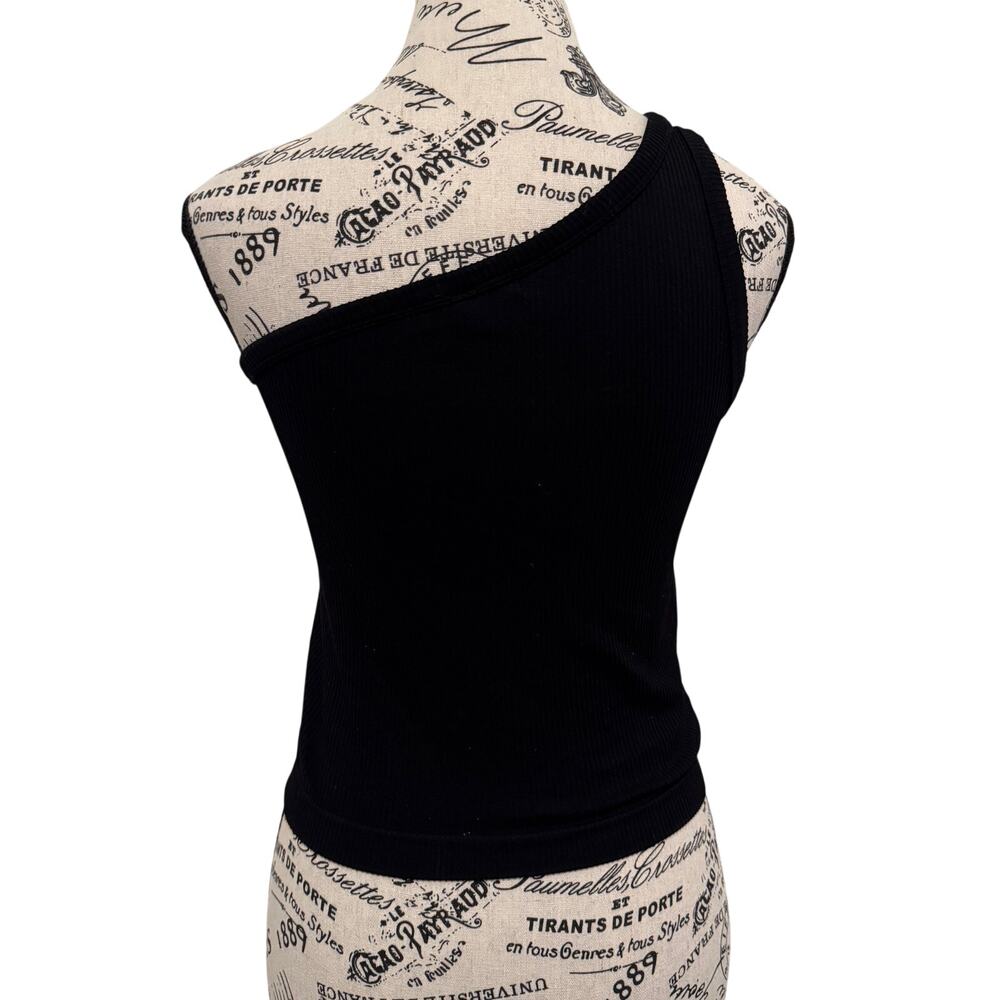 Paradise Runaway Black One Shoulder Tank Top Size M/L Asymmetrical Juniors